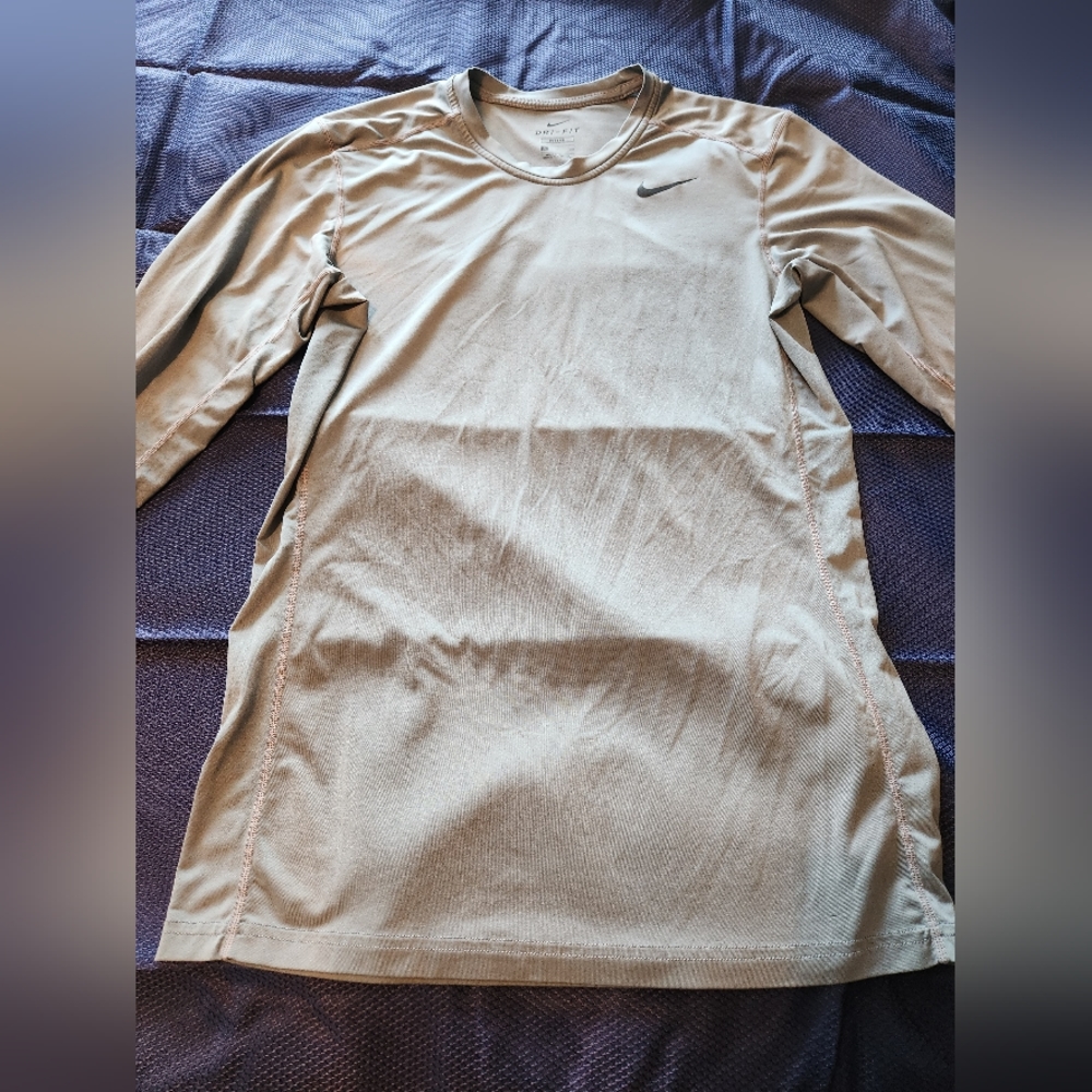 Mens Grey Nike Long Sleeve Small